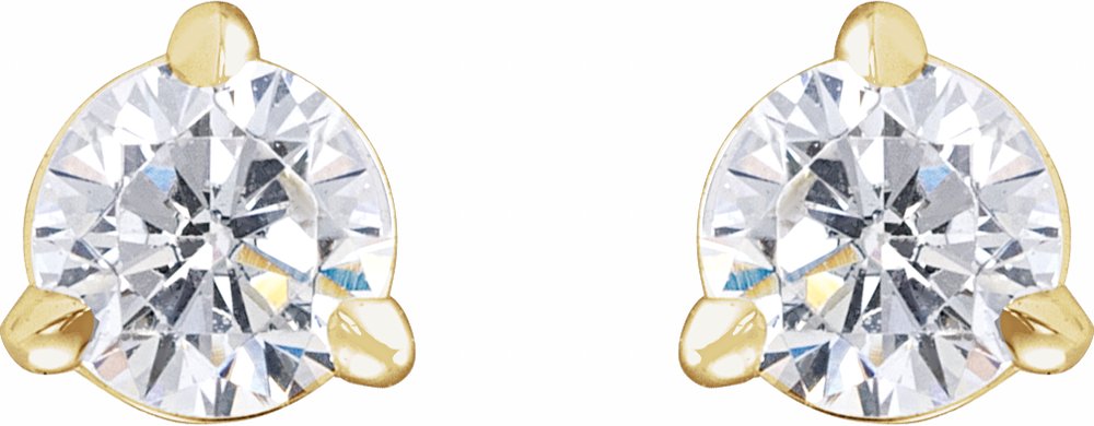 14K Yellow Gold 1/3 CTW Lab-Grown Diamond Cocktail-Style Stud Earrings