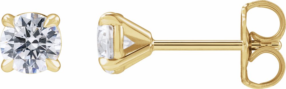 14K Yellow Gold 3/4 CTW Lab-Grown Diamond Cocktail-Style Stud Earrings