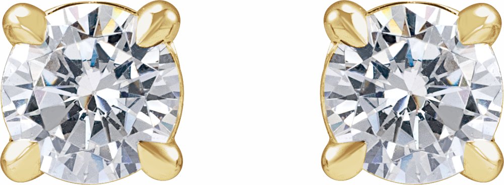 14K Yellow Gold 1/2 CTW Lab-Grown Diamond Cocktail-Style Stud Earrings