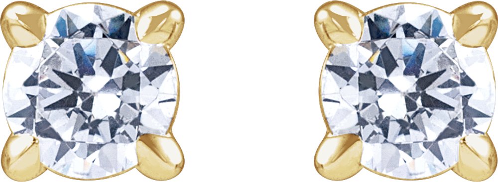 14K Yellow Gold 1/5 CTW Lab-Grown Diamond Cocktail-Style Stud Earrings