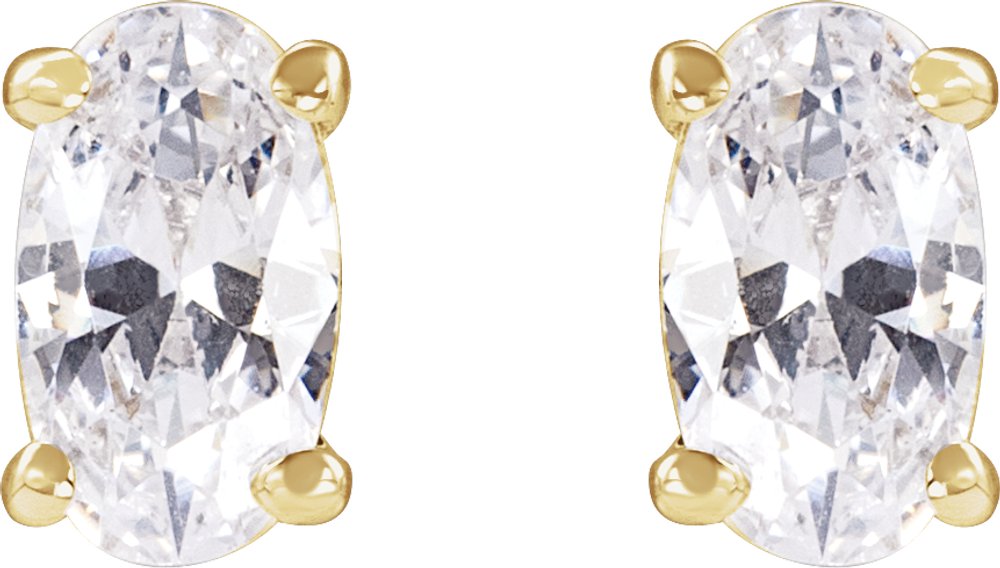 14K Yellow Gold 1/2 CTW Lab-Grown Diamond Stud Earrings