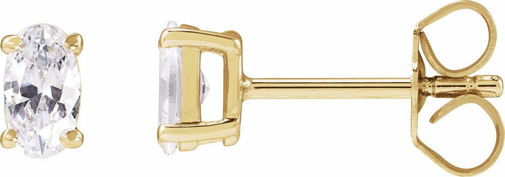 14K Yellow Gold 1/2 CTW Lab-Grown Diamond Stud Earrings