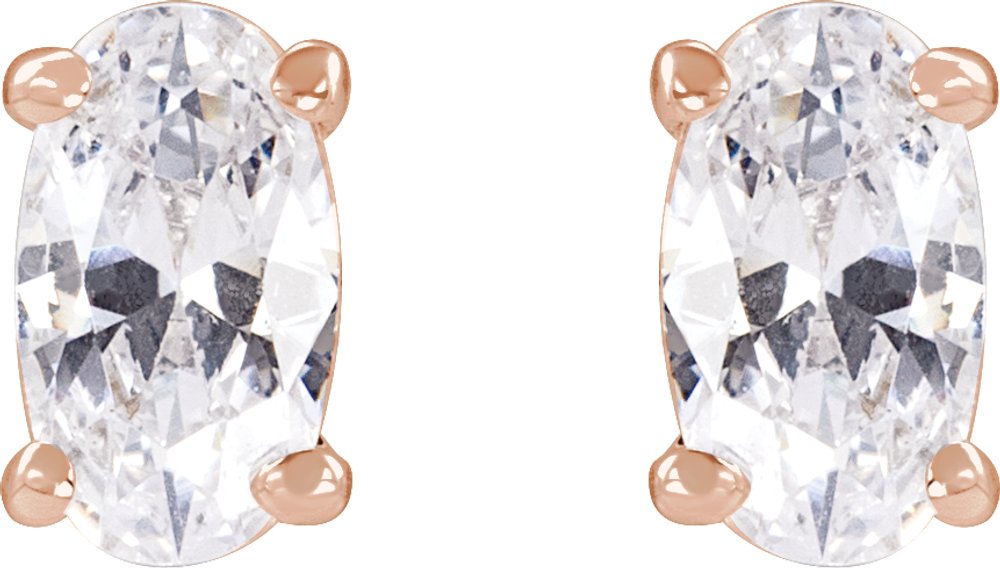 14K Rose 1/2 CTW Lab-Grown Diamond Stud Earrings