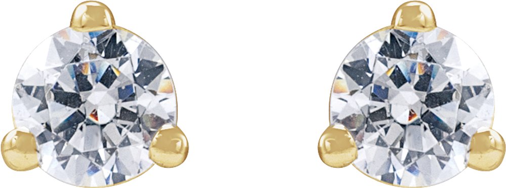 14K Yellow 1/5 CTW Lab-Grown Diamond Stud Earrings