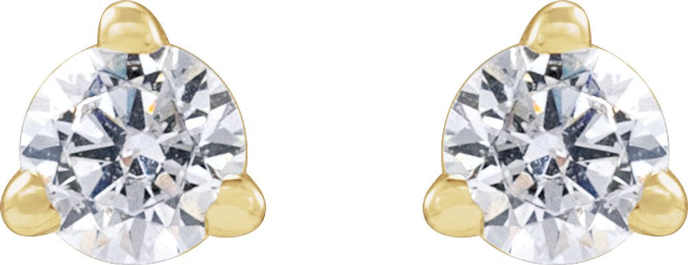 14K Yellow 1/6 CTW Lab-Grown Diamond Stud Earrings