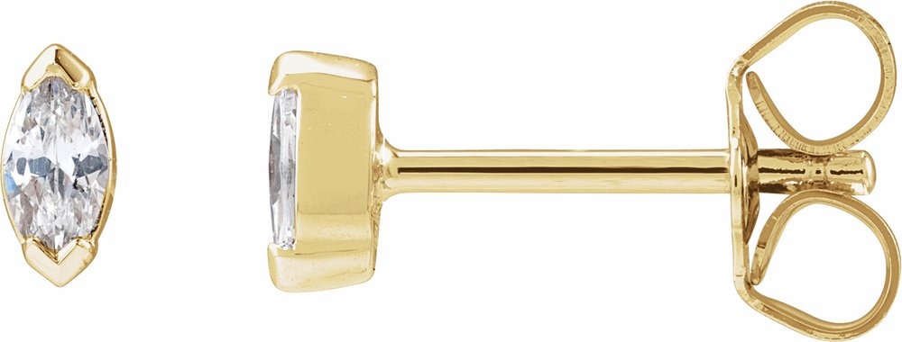 14K Yellow Gold 1/6 CTW Lab-Grown Diamond Stud Earrings