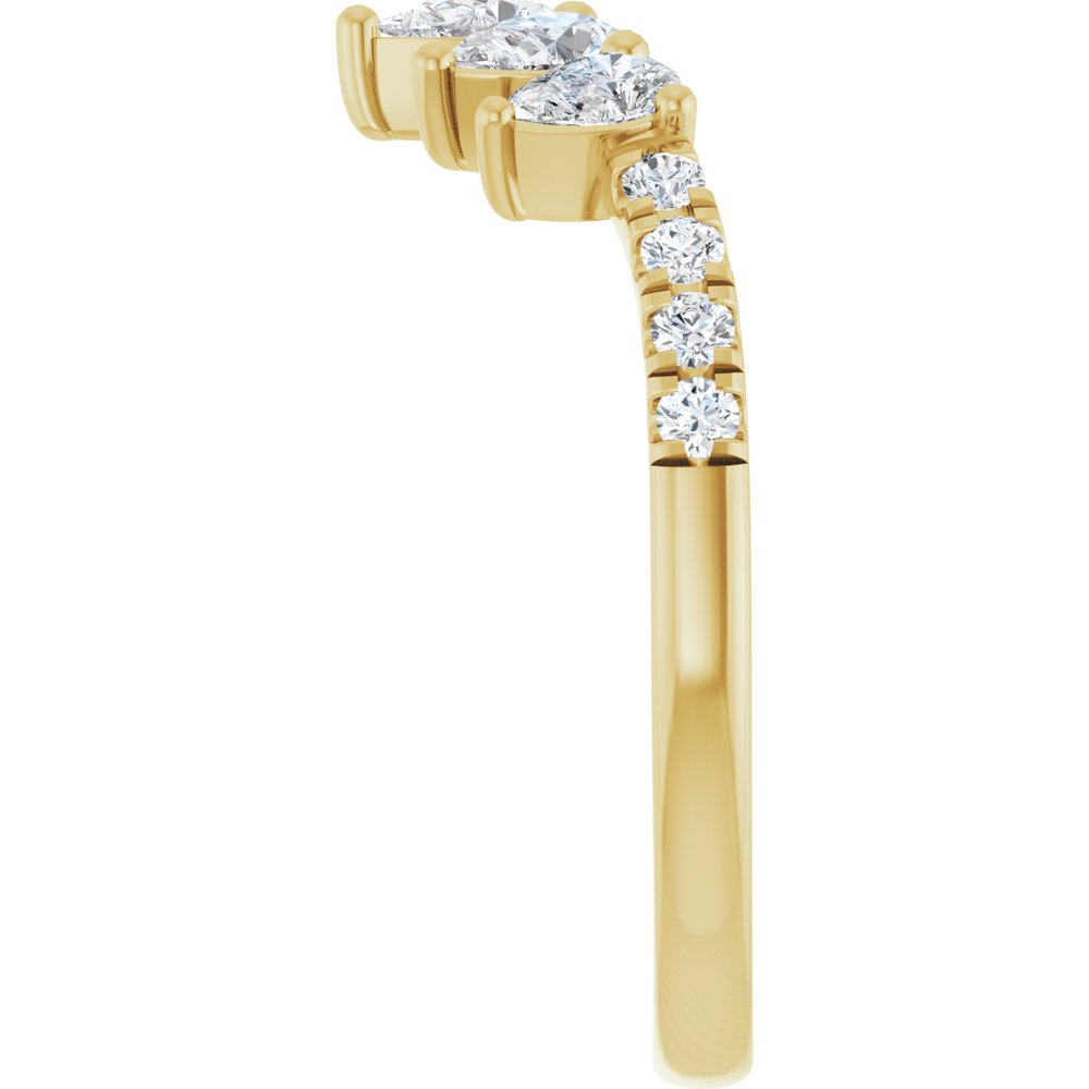 14K Yellow Gold 3/4 CTW Lab-Grown Diamond Contour Band