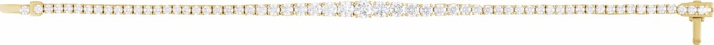 14K Yellow Gold 6 CTW Lab-Grown Diamond Line 7" Bracelet