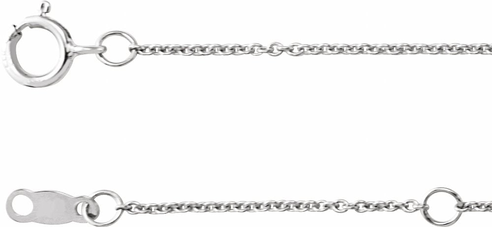 14K White Gold 1/5 CTW Natural Black Diamond 3-Station 16-18" Necklace