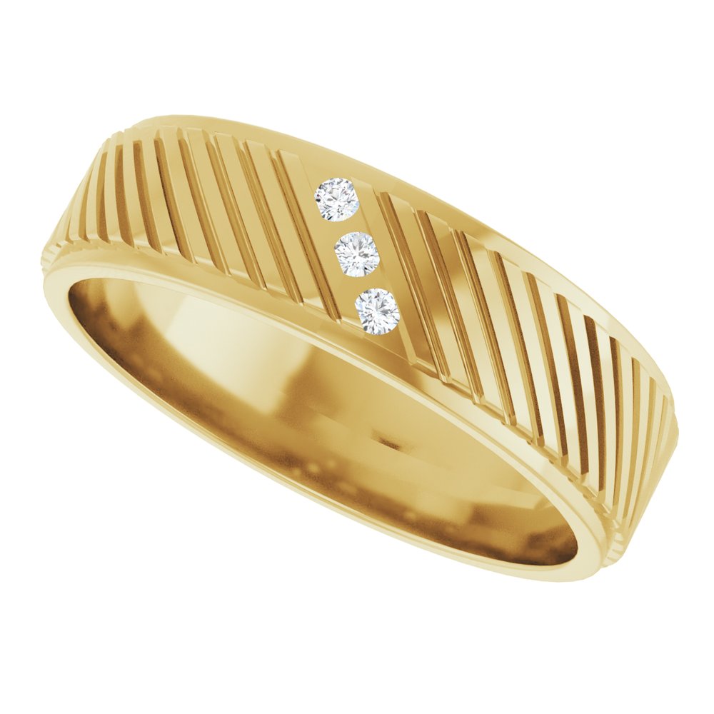 14K Yellow 0.04 CTW Natural Diamond Band