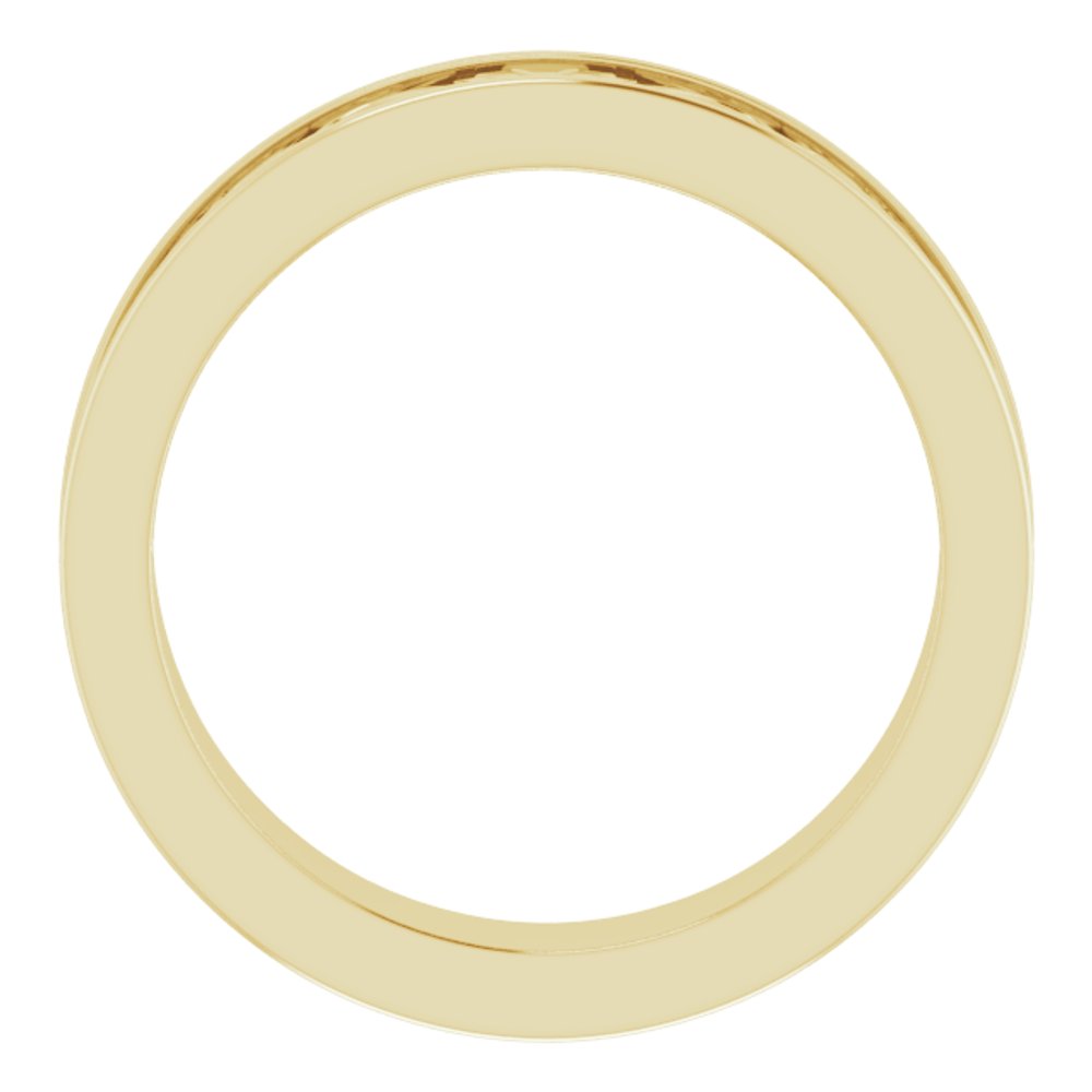 14K Yellow Gold 3 mm Sculptural Flat Band Size 5