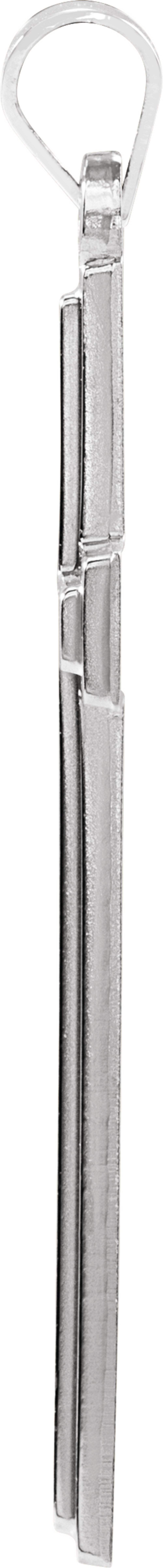 14K White Gold Cross Pendant