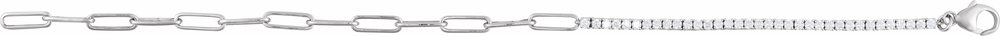 14K White Gold 1 CTW Natural Diamond Line 7 1/2" Bracelet