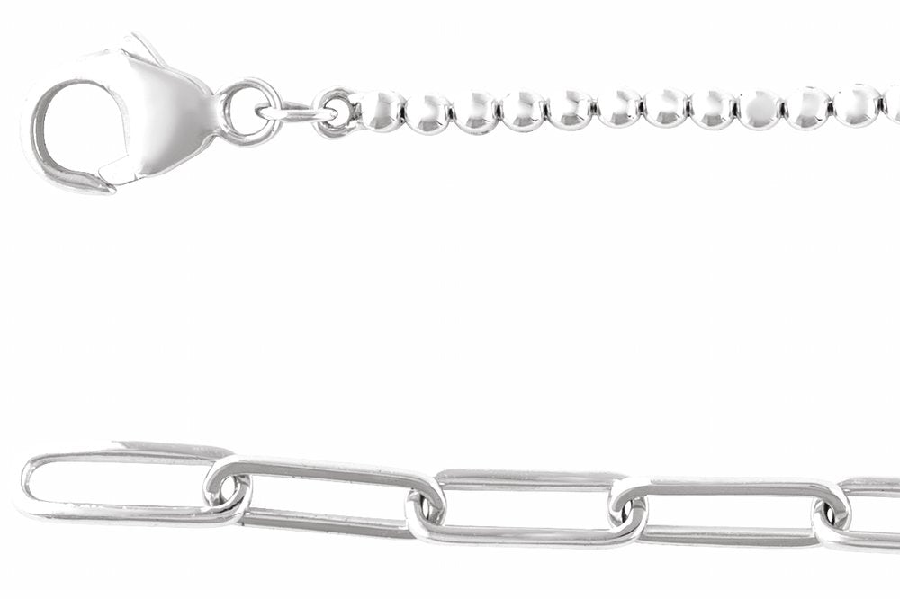 14K White Gold 3 1/5 CTW Natural Diamond Adjustable 15-18" Necklace