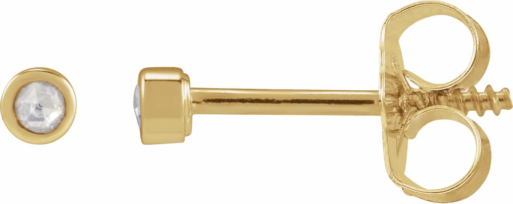 14K Yellow .02 CTW Rose-Cut Natural Diamond Stud Earrings