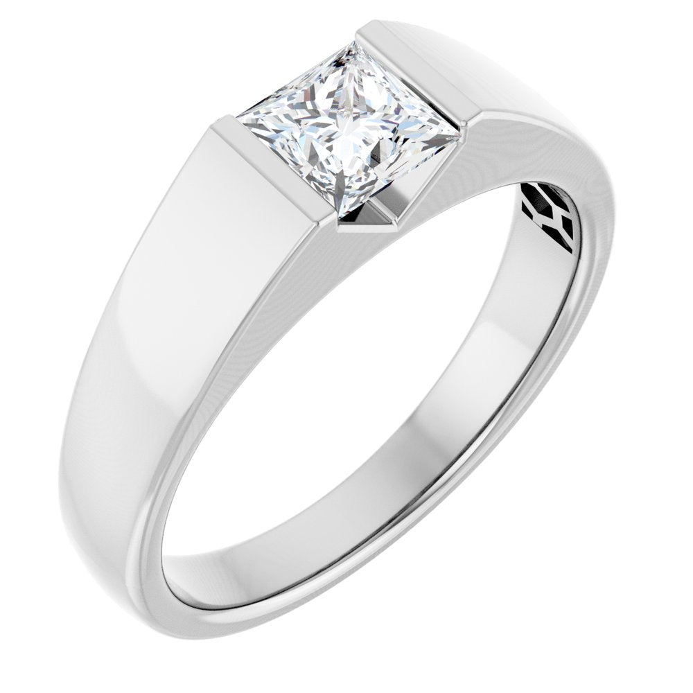 14K White 1 CT Lab-Grown Diamond Band
