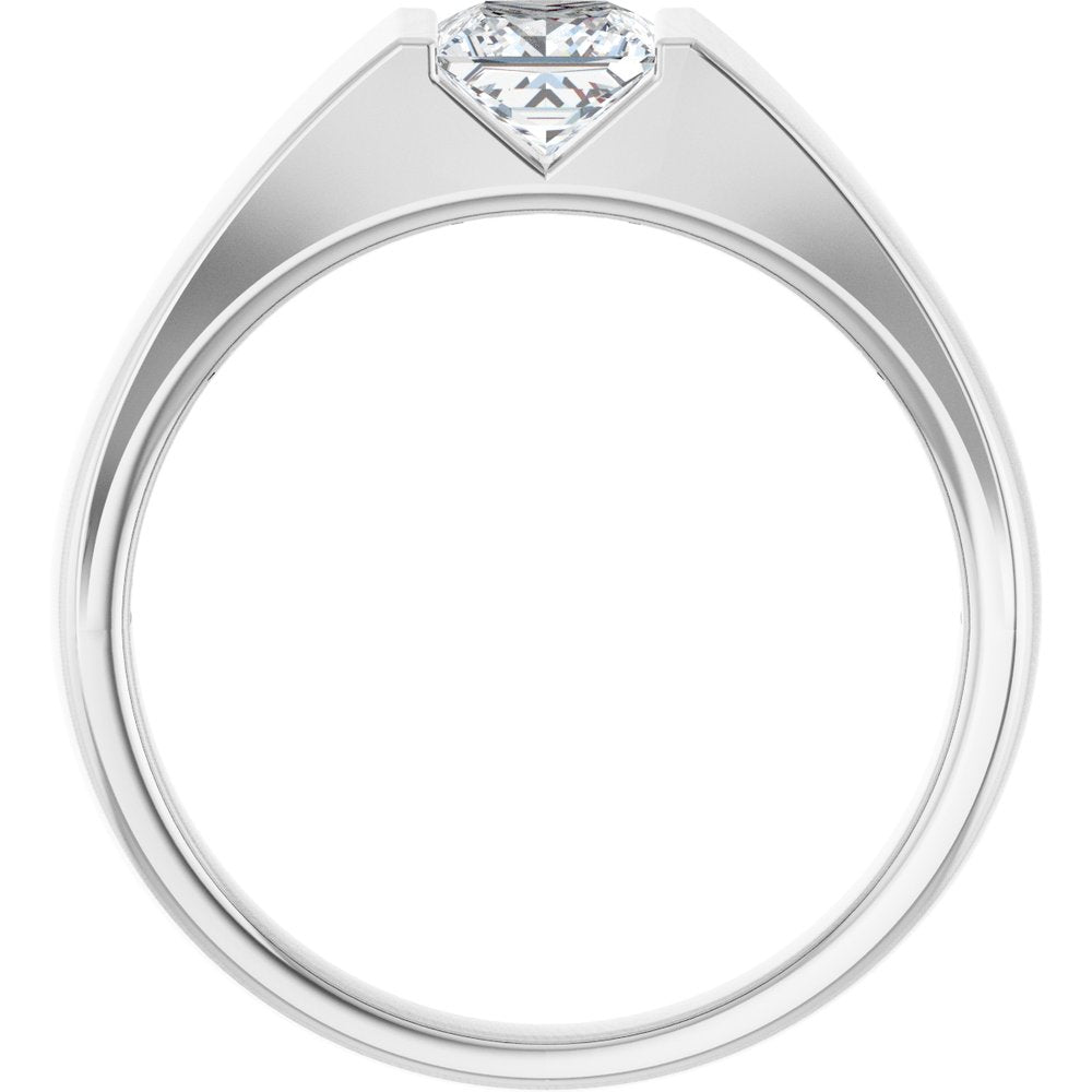14K White 1 CT Lab-Grown Diamond Band