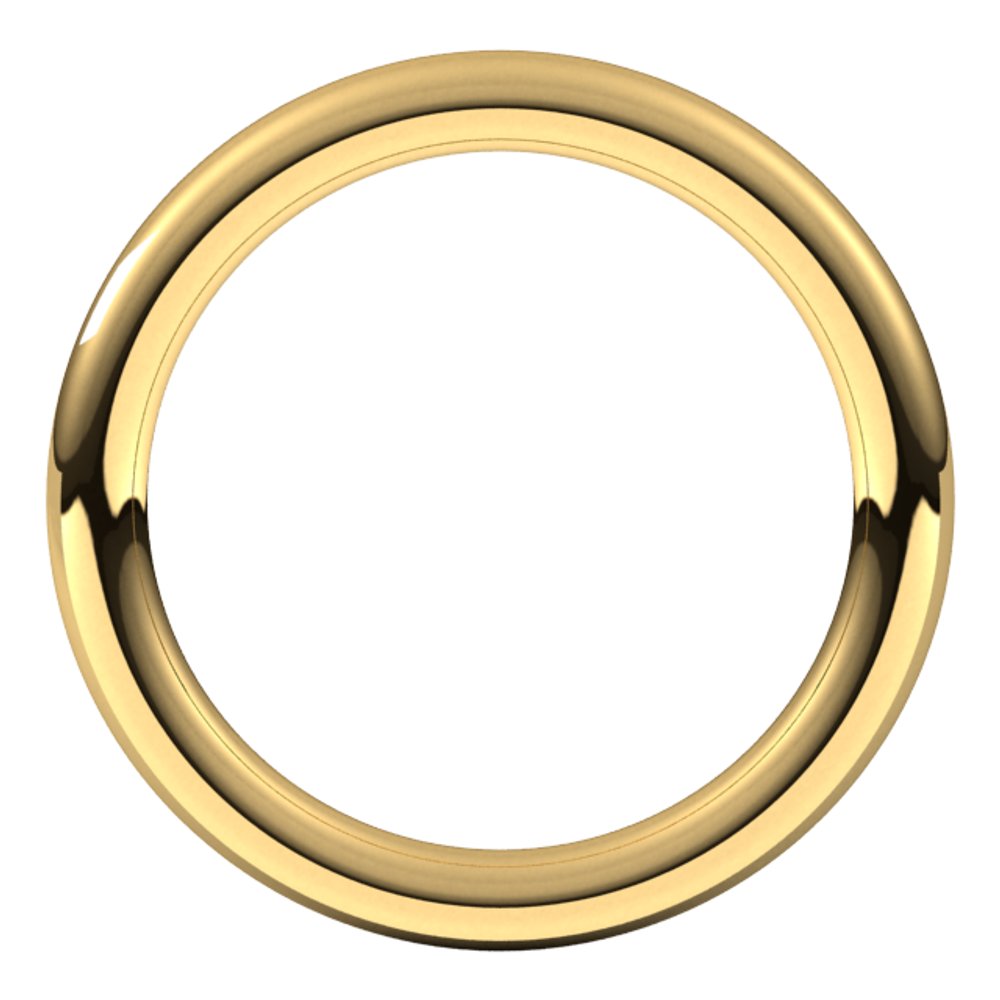 14K Yellow 2.5 mm Comfort-Fit Full Round Band
