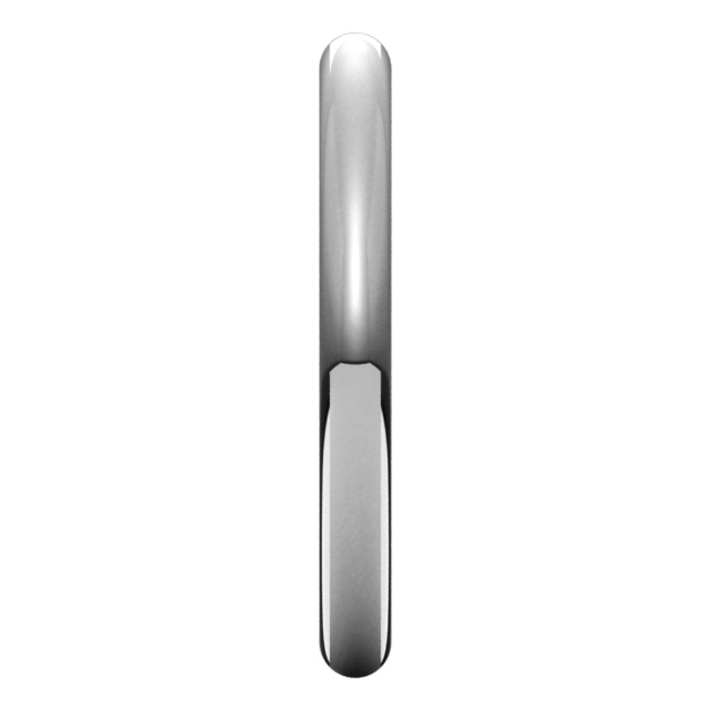 10K White 2.5 mm Full Round Comfort-Fit Band