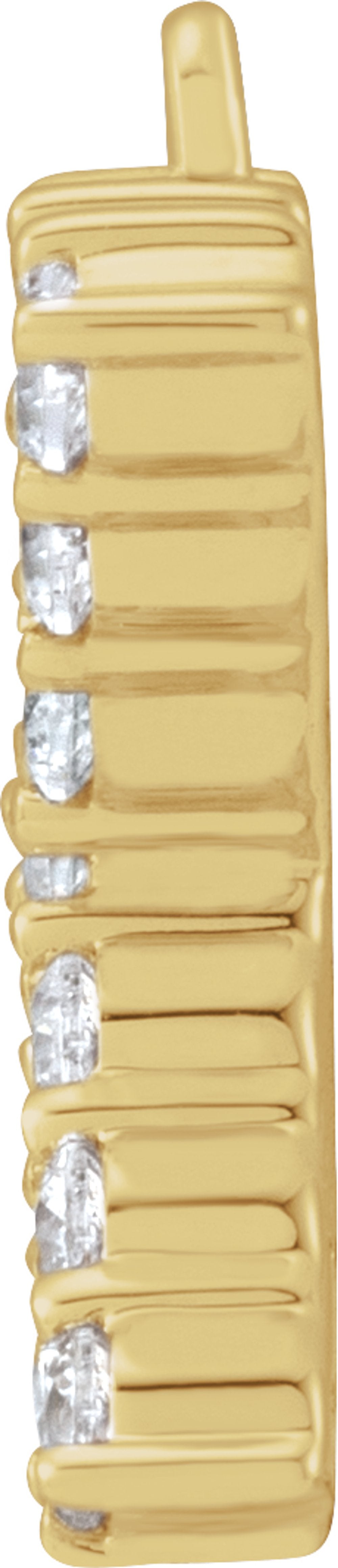 14K Yellow 1/5 CTW Lab-Grown Diamond Initial K Dangle