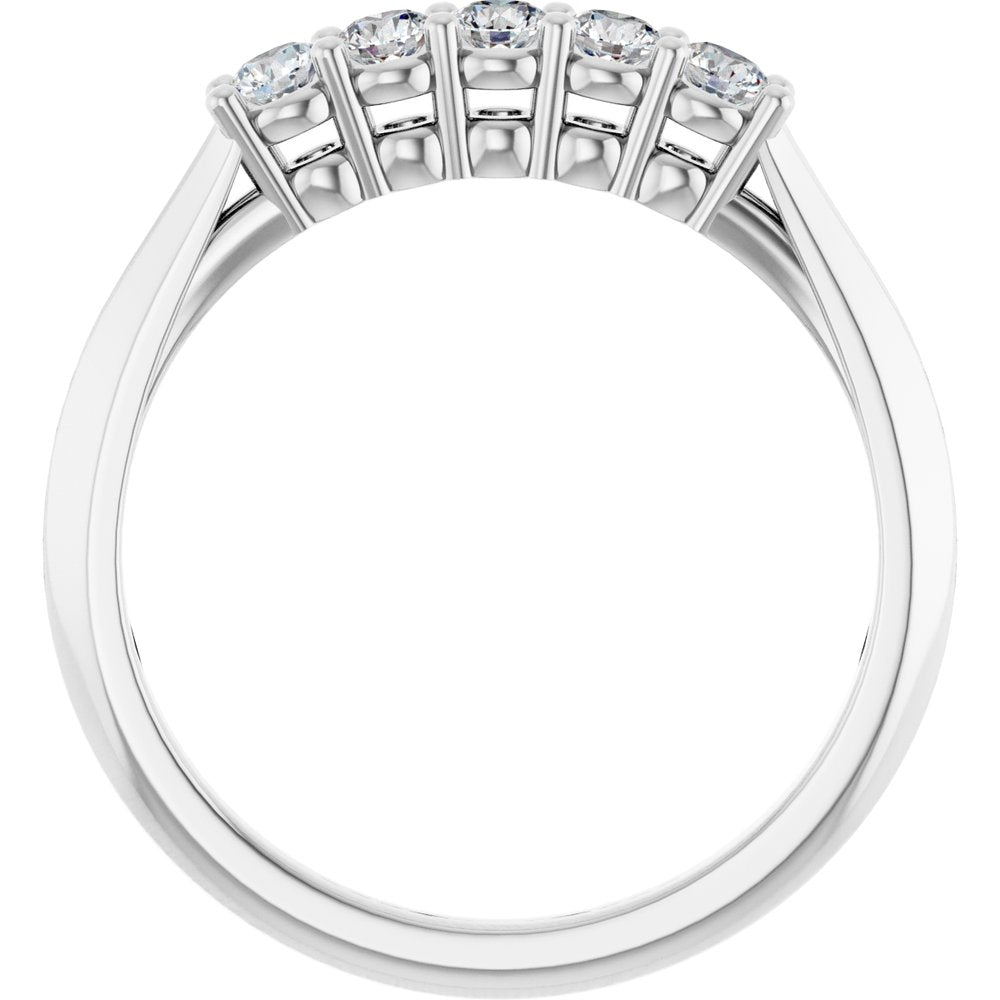 14K White 1/3 CTW Natural Diamond Anniversary Band