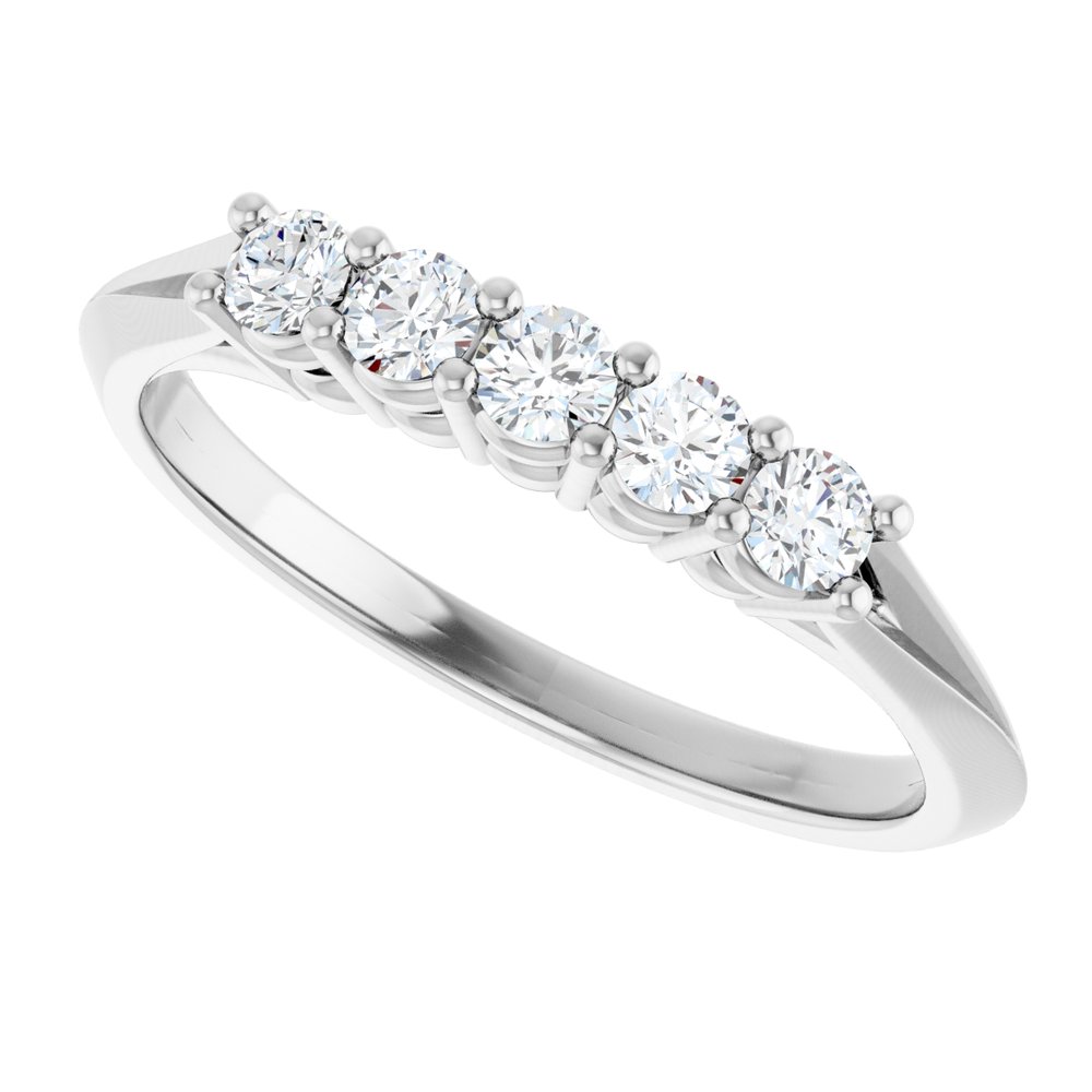 14K White 1/3 CTW Natural Diamond Anniversary Band