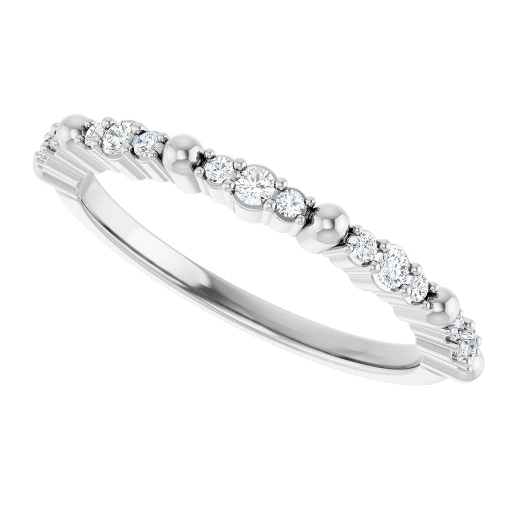 14K White 1/6 CTW Natural Diamond Anniversary Band