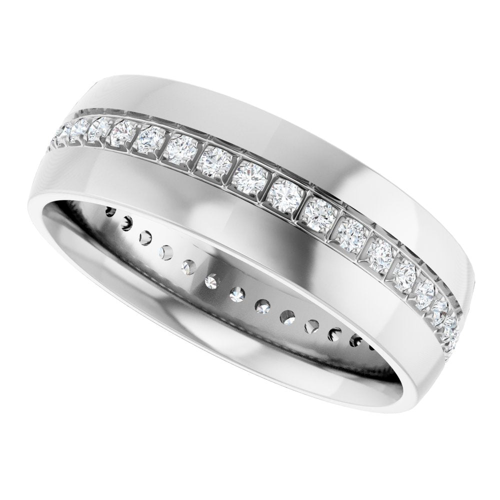 14K White Gold 1/2 CTW Lab-Grown Diamond Band