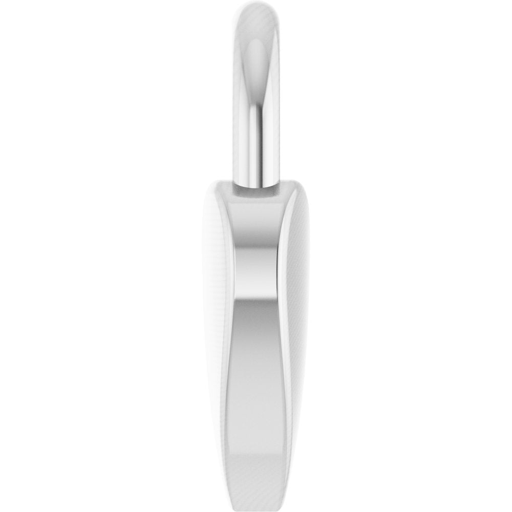 Sterling Silver Engravable Heart Lock Pendant