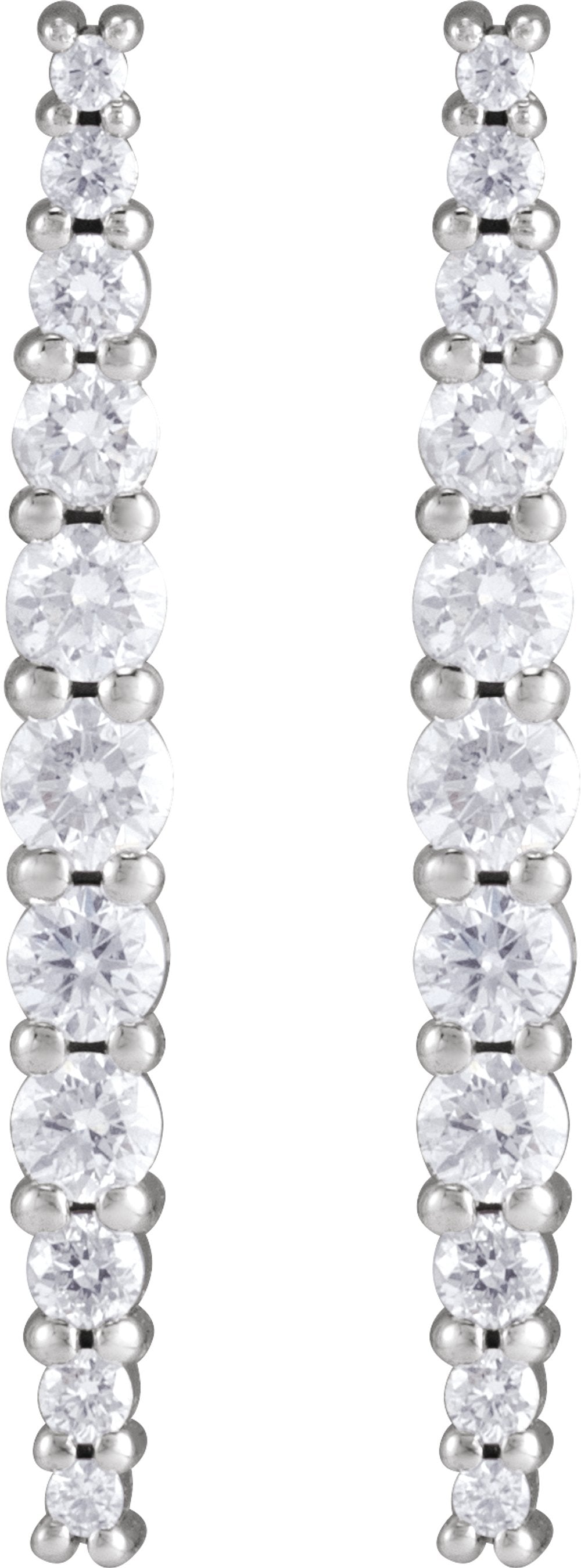 14K White Gold 3/8 CTW Lab-Grown Diamond Earrings