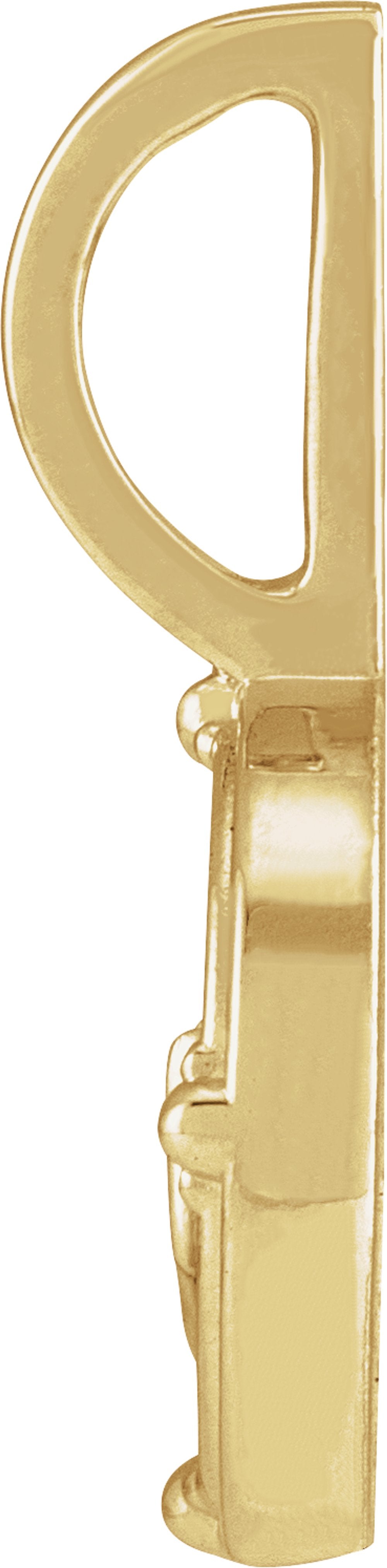 14K Yellow Gold .015 CT Natural Diamond Earth Element Charm/Pendant