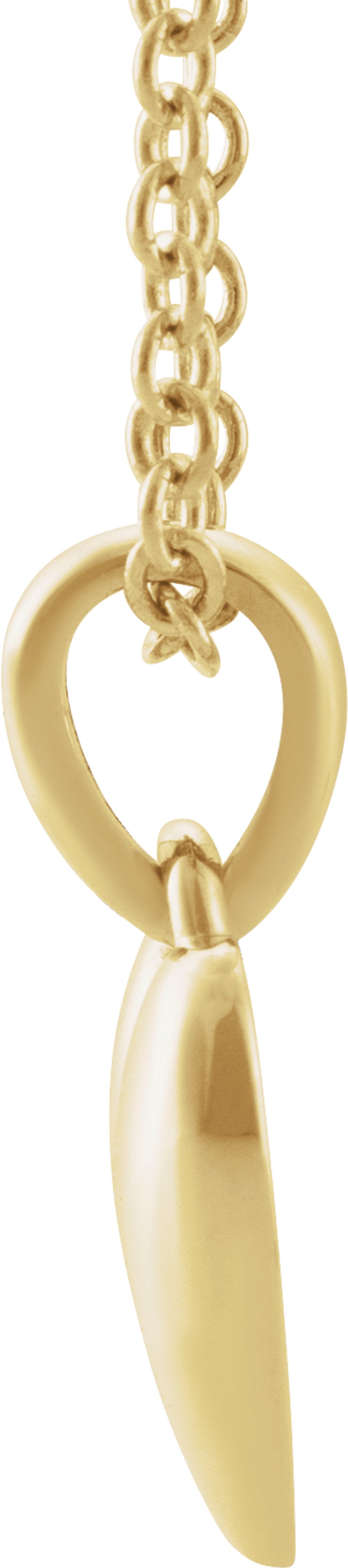 14K Yellow Gold Youth Heart 15" Necklace