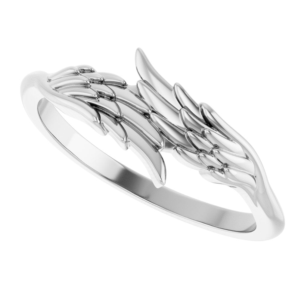 Sterling Silver Angel Wings Ring