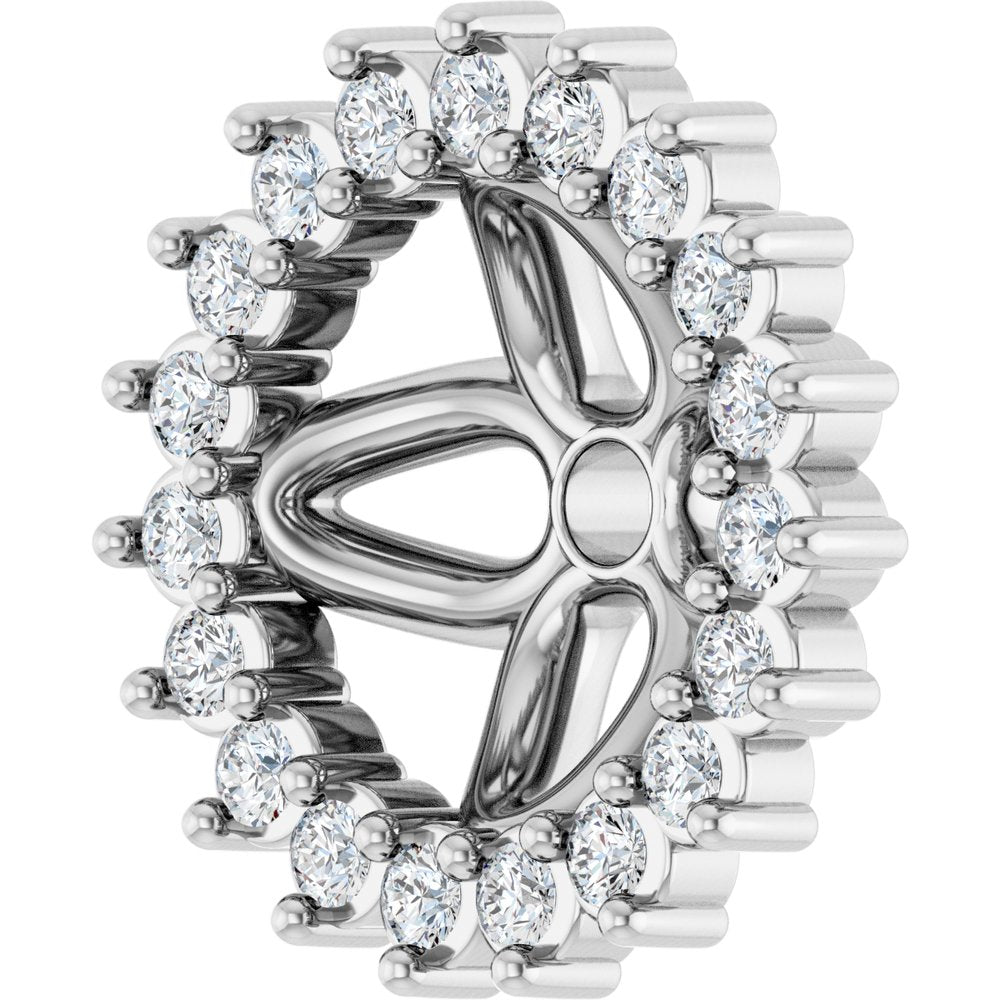 14K White Gold 1/6 CTW Natural Diamond Earring Jackets