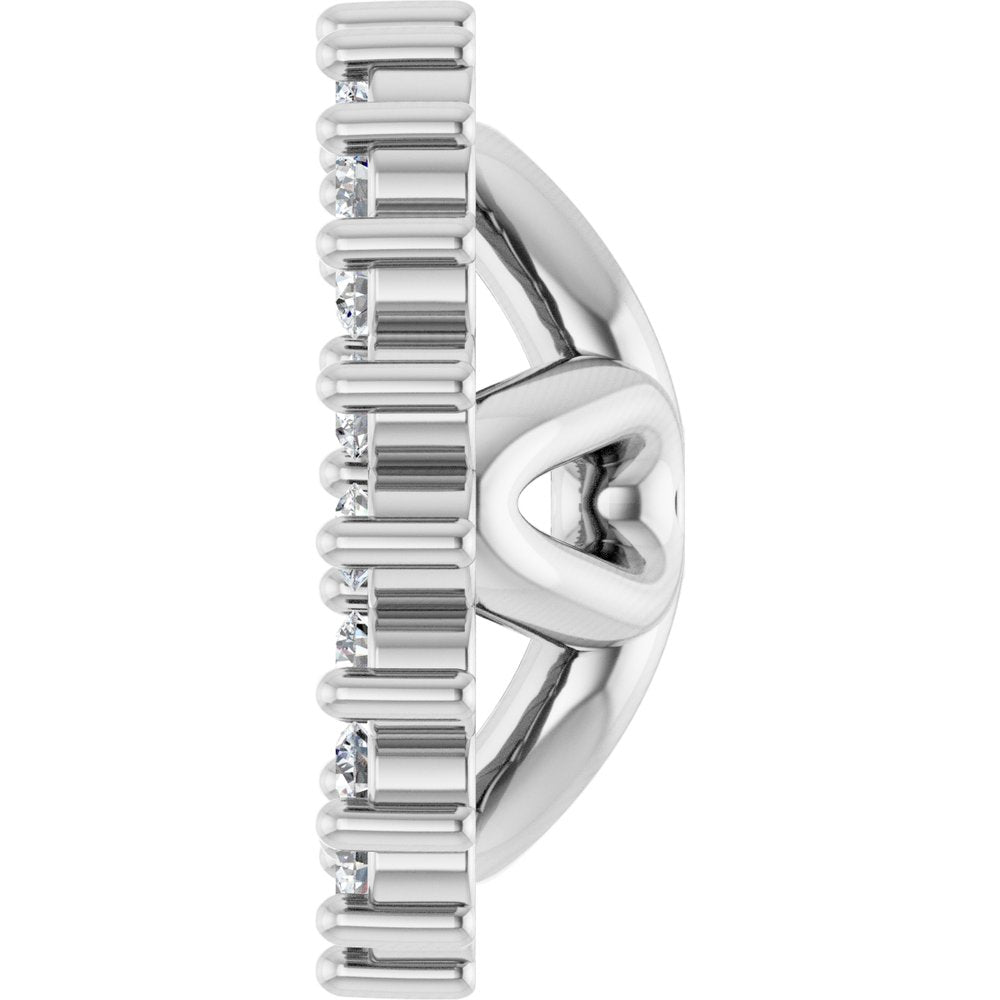 14K White Gold 1/6 CTW Natural Diamond Earring Jackets