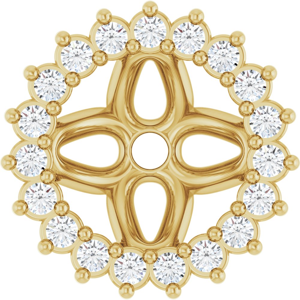 14K Yellow Gold 1/6 CTW Natural Diamond Earring Jackets