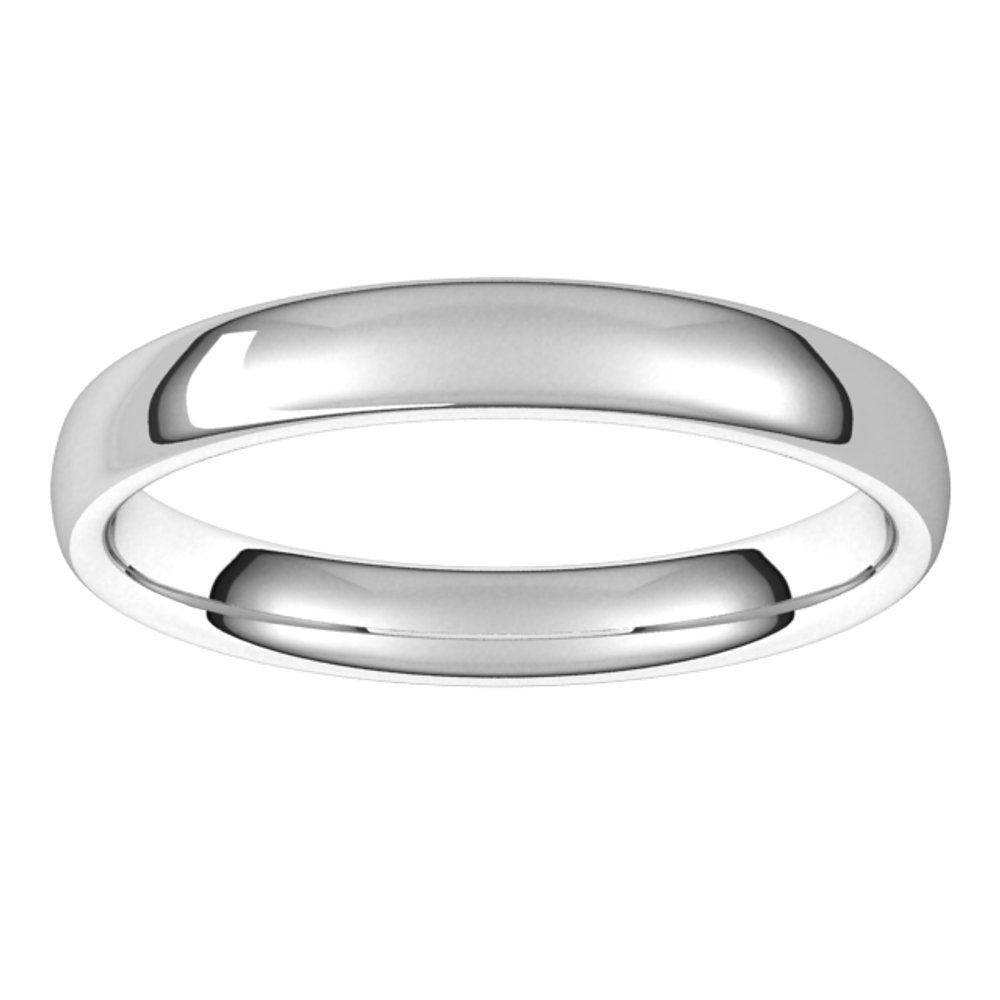 14K White Gold 3.5 mm Comfort-Fit European-Style Band Size 4.5