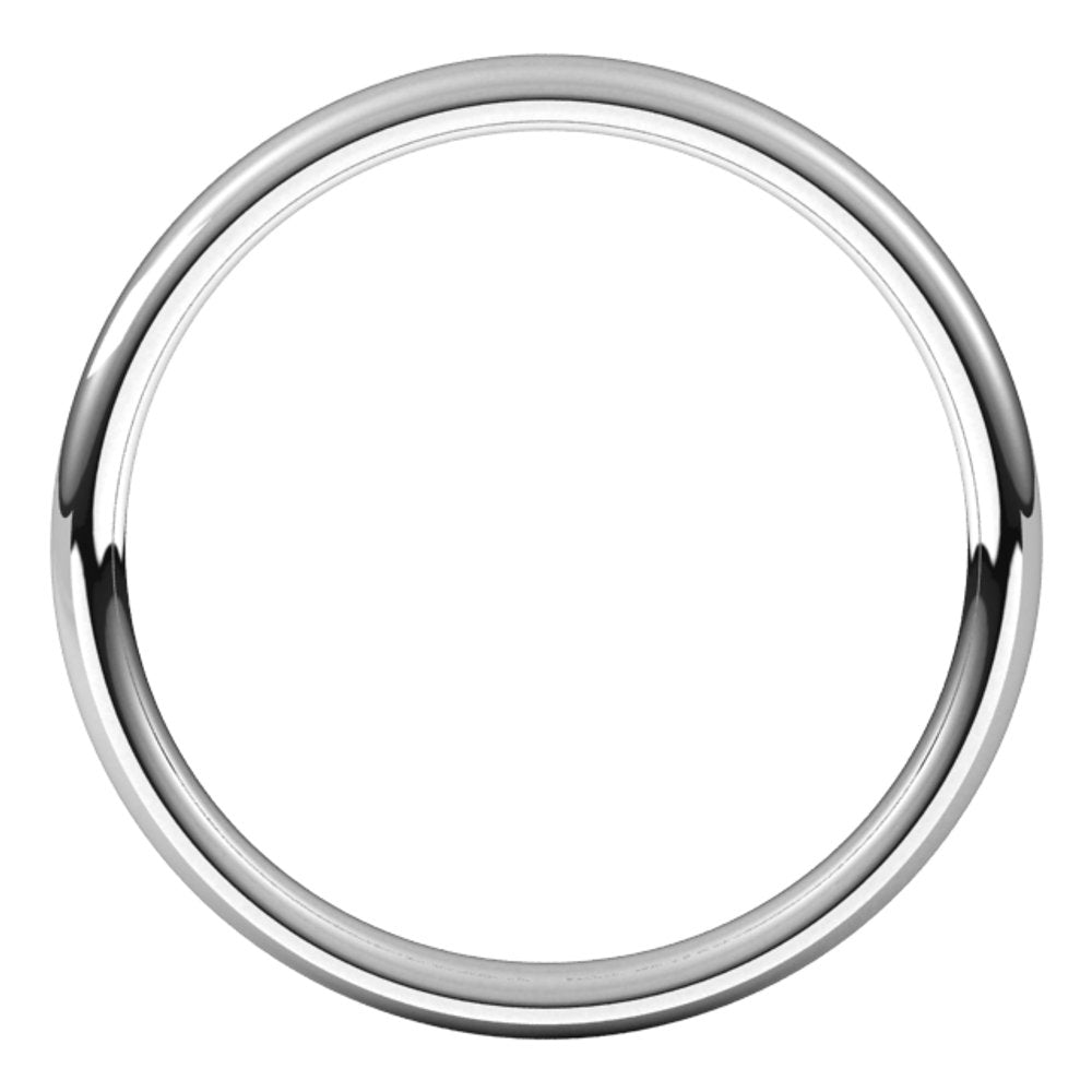 Platinum 2.5 mm Comfort-Fit European-Style Band Size 6