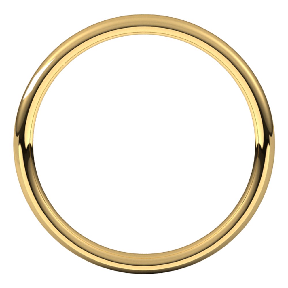 10K Yellow Gold 2.5 mm Comfort-Fit European-Style Band Size 10