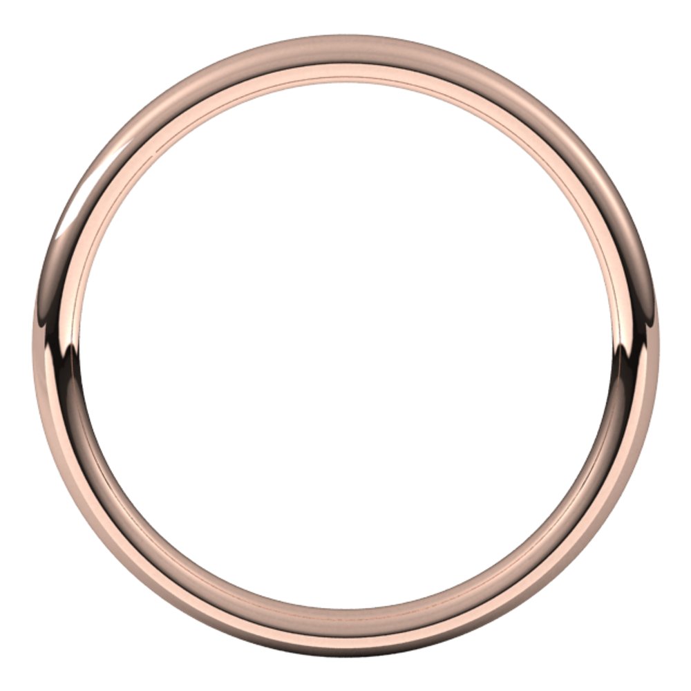 14K Rose Gold 2.5 mm Comfort-Fit European-Style Band Size 7