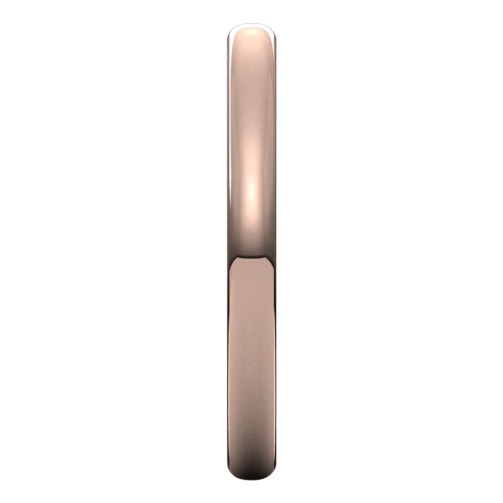 14K Rose Gold 2.5 mm Comfort-Fit European-Style Band Size 7
