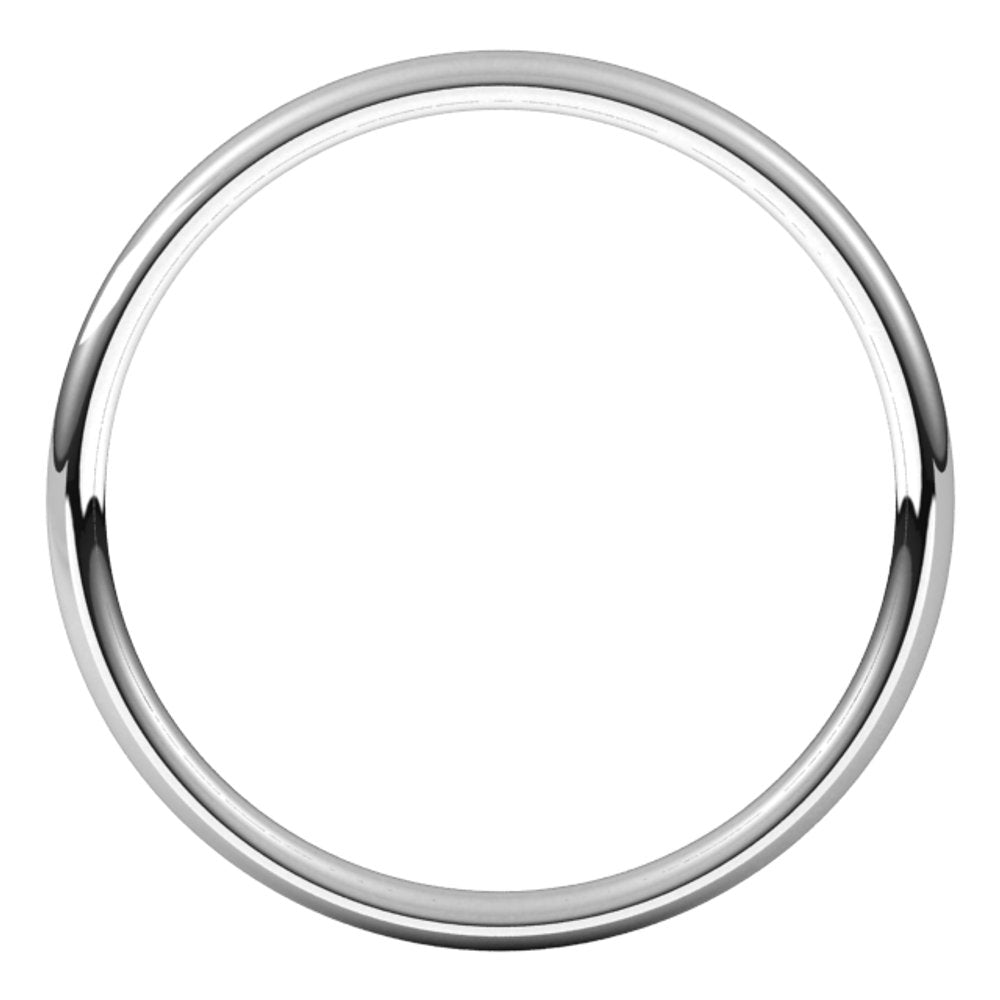 14K White 2 mm Lightweight Comfort-Fit European-Style Band