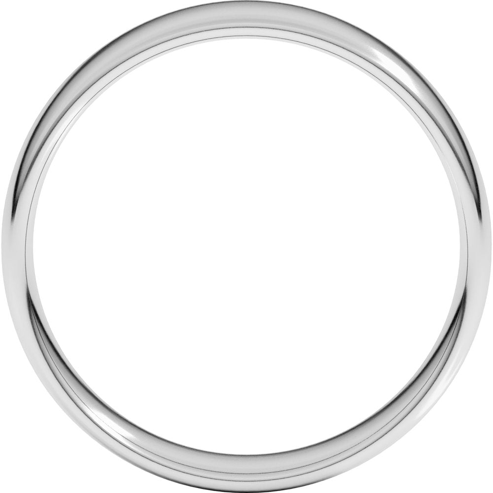 10K White 6 mm Comfort-Fit Lightweight European-Style Band Size 9.5