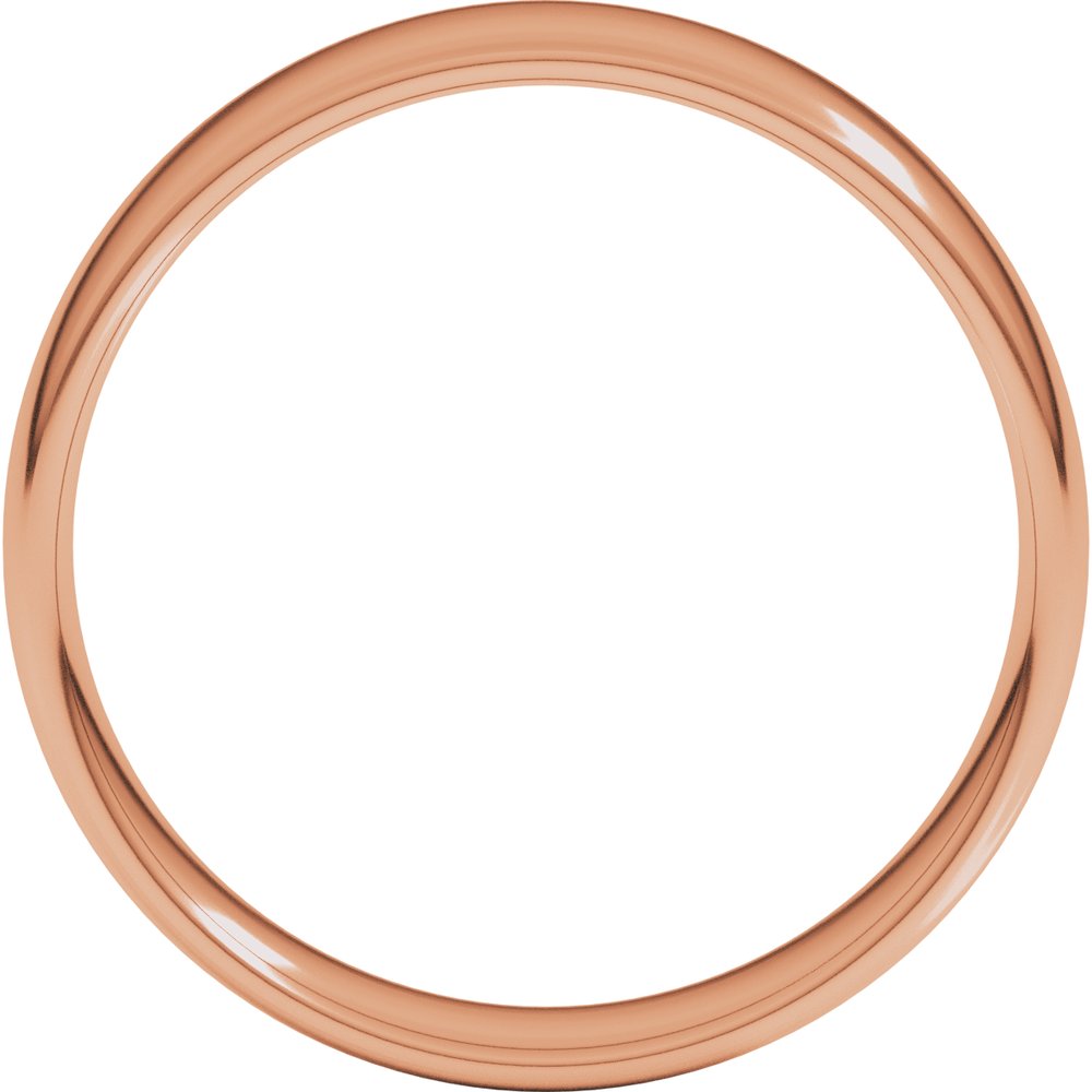 10K Rose Gold 6 mm Lightweight Comfort-Fit European-Style Band Size 10