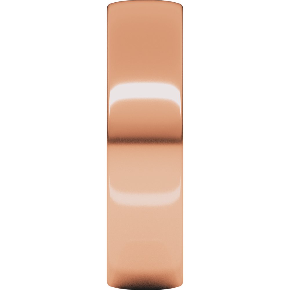14K Rose Gold 6 mm Lightweight Comfort-Fit European-Style Band Size 8