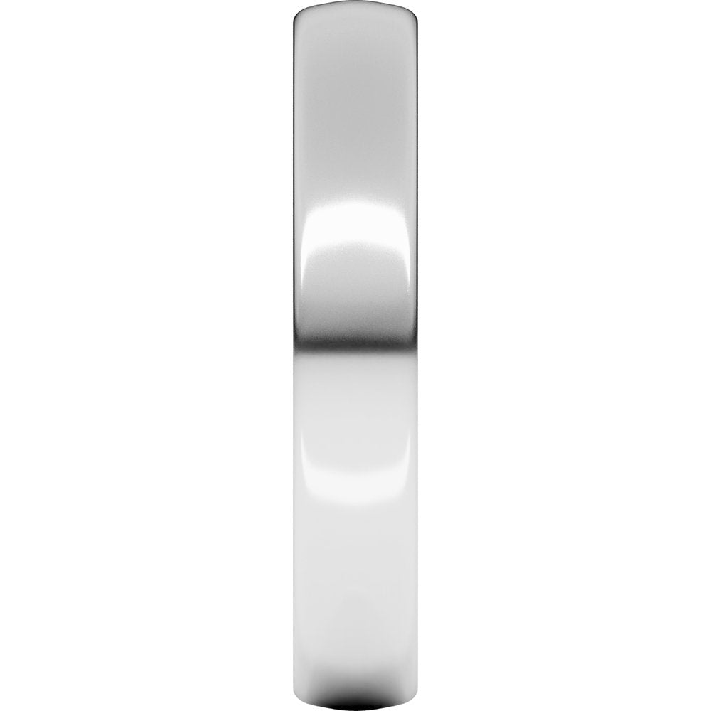 14K White Gold 4 mm Lightweight Comfort-Fit European-Style Band Size 5.5