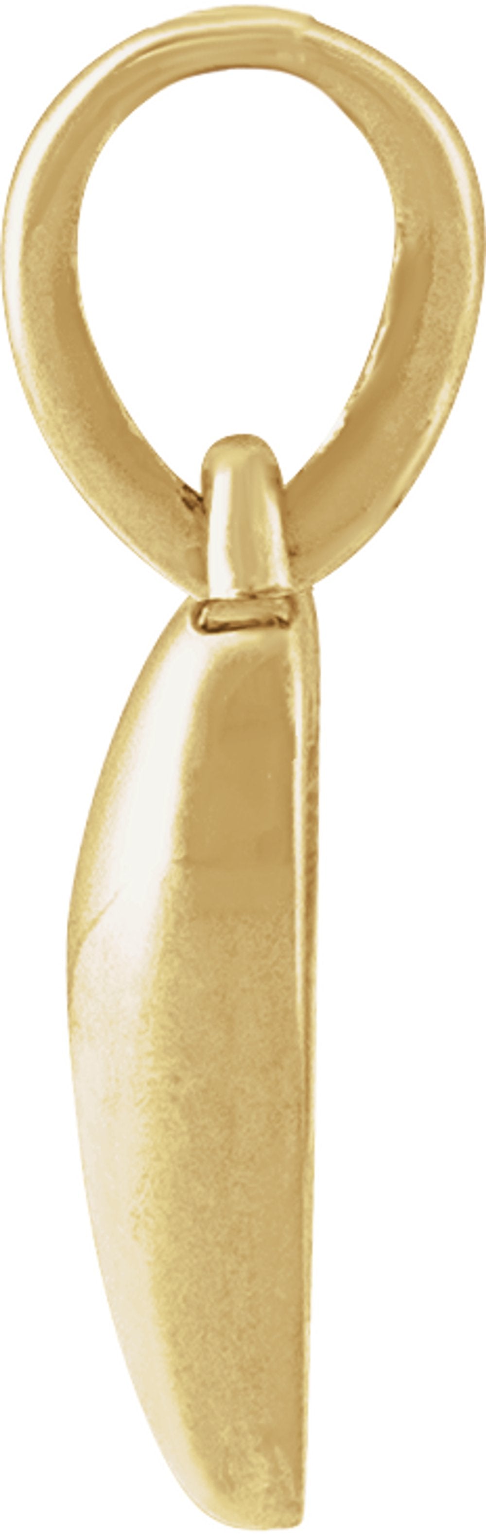 14K Yellow Gold Puffed Heart Pendant