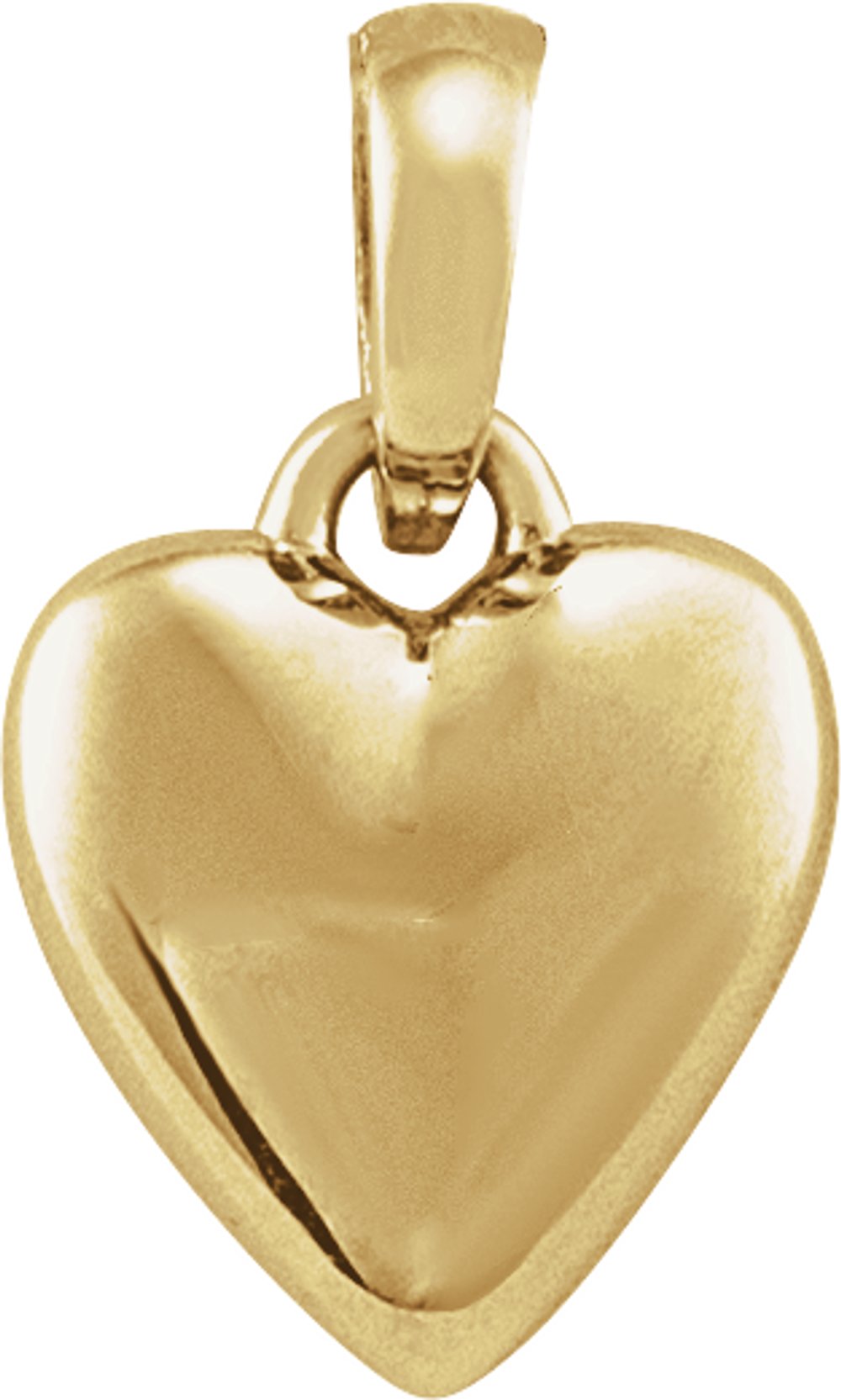 14K Yellow Gold Puffed Heart Pendant