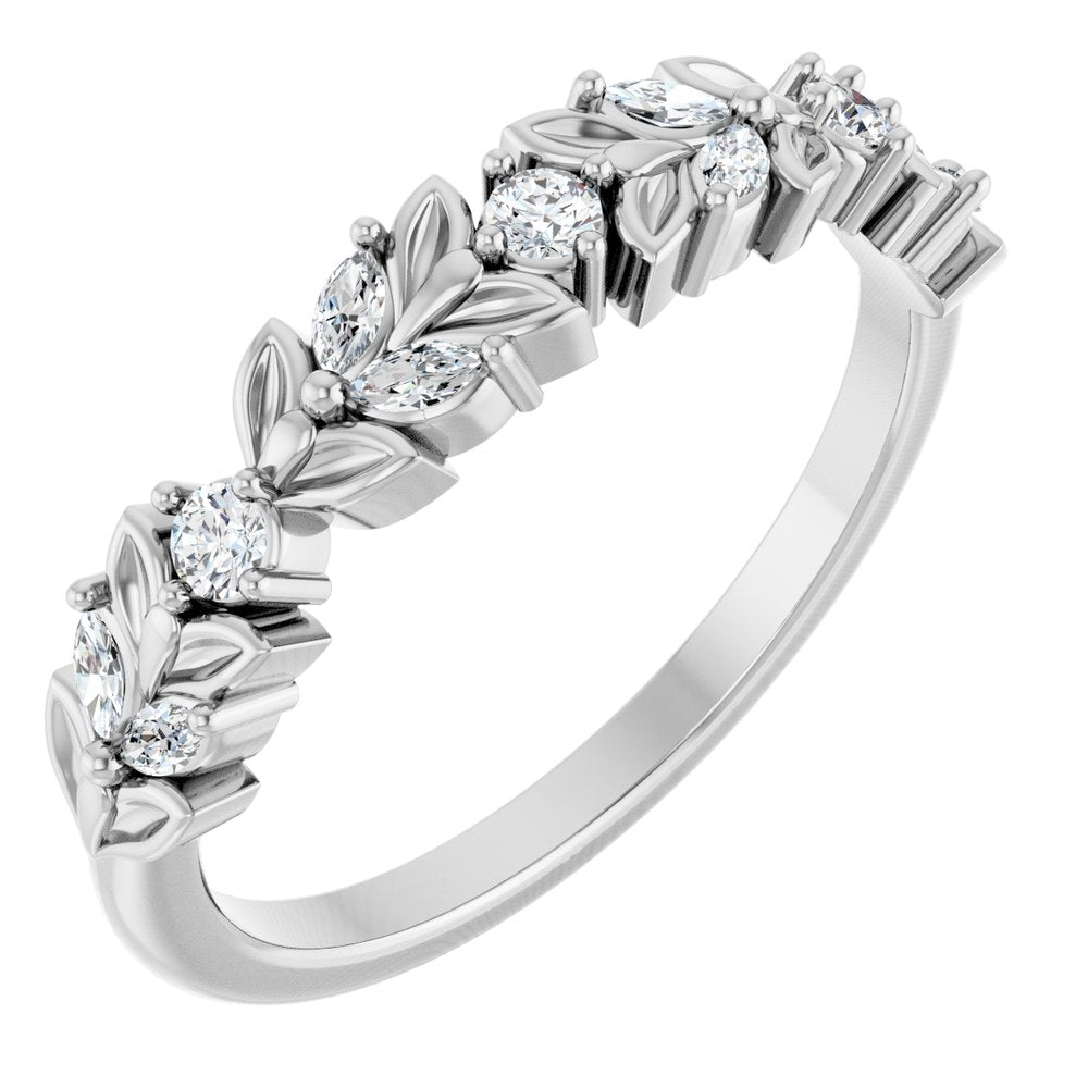 14K White Gold 1/4 CTW Natural Diamond Anniversary Band