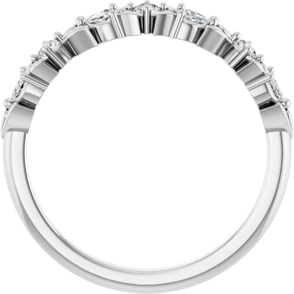 14K White Gold 1/4 CTW Natural Diamond Anniversary Band